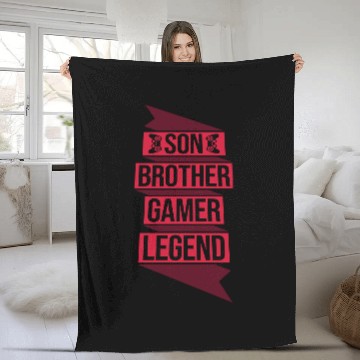 Discover son brother gamer legend Fleece Blankets