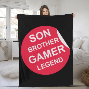 Discover son brother gamer legend Fleece Blankets