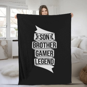 Discover son brother gamer legend Fleece Blankets