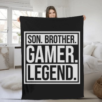 Discover son brother gamer legend Fleece Blankets