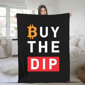 Discover Buy the dip Bitcoin Fleece Blankets