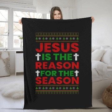 Discover Jesus Is The Reason For The Season Fleece Blankets