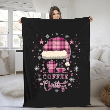 Discover Coffee Lovers Christmas Coffee Fleece Blankets
