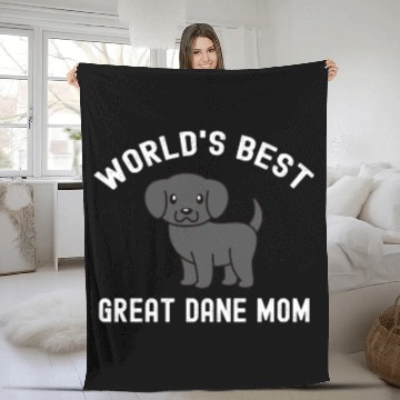 Discover World's Best Great Dane Mom Fleece Blankets