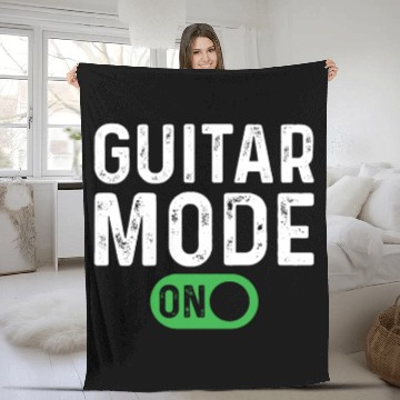 Discover Guitar Mode On - Bass Guitarist Guitar Player Fleece Blankets