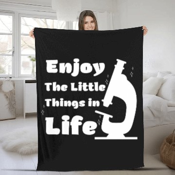 Discover funny microscope, microbiologists biology nerd Fleece Blankets