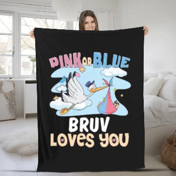 Discover Pink or Blue Bruv Loves You Best Brother Ever Big Fleece Blankets