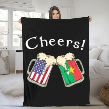 Discover Burkinabe American Grown Country Cheers Beer Drink Fleece Blankets
