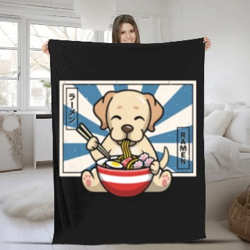 Discover Yellow Lab Fleece Blankets
