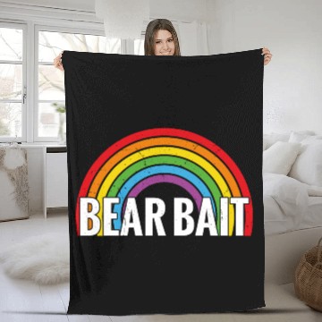 Discover Gay Bear Bait Pride - Subgroup LGBTQ Community Fleece Blankets