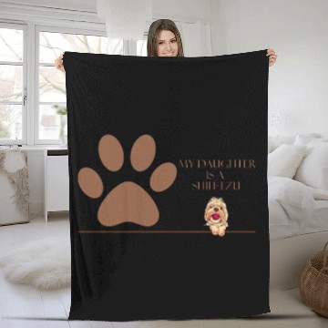 Discover My daughter is a Shih Tzu Fleece Blankets