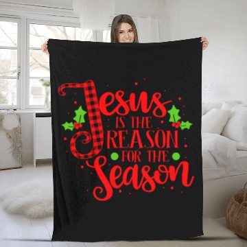 Discover Jesus Is The Reason For The Season Christmas Xmas Fleece Blankets