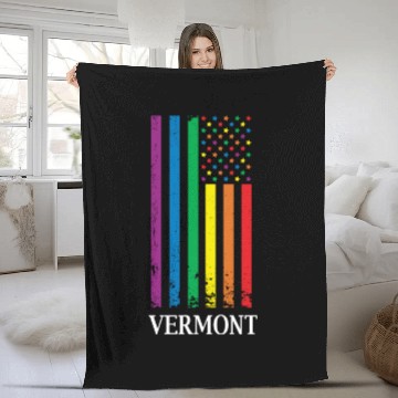 Discover Vermont Pride Month Pride Flag LGBT Community LGBT Fleece Blankets