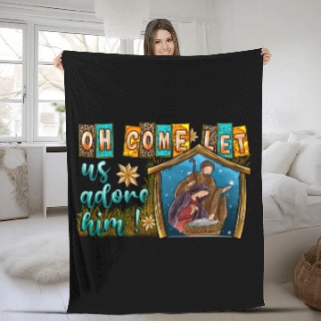 Discover Oh Come Let Us Adore Him Fleece Blankets