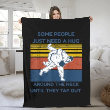 Discover Funny Vintage BJJ Brazilian Jiu Jitsu Fleece Blankets