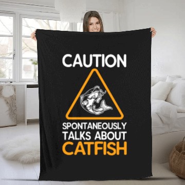 Discover Caution Spontaneously Talks About Catfish Fleece Blankets