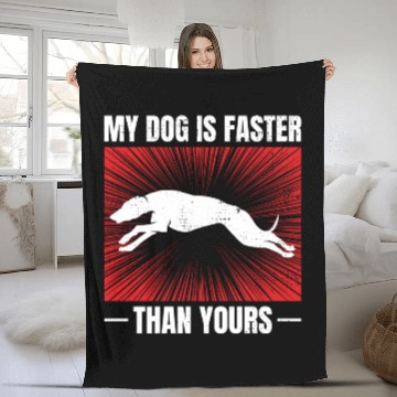 Discover Greyhound Racing Dog Pet Race Animal Racer Fleece Blankets