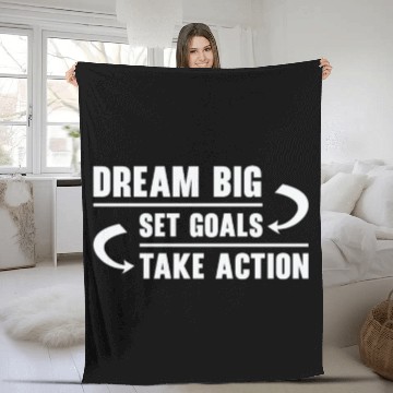 Discover Goal Life Quotes Positive Message Motivational Fleece Blankets