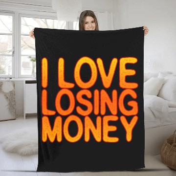 Discover I Love Losing Money Fleece Blankets
