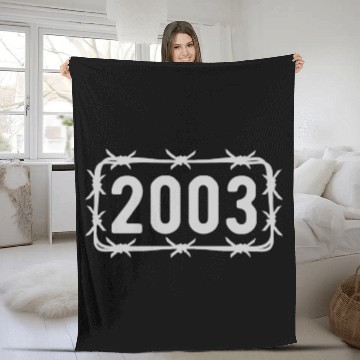Discover Birthday Vintage 2003 Barbed Wire Fleece Blankets