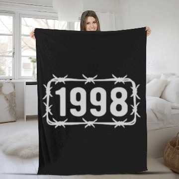 Discover Birthday Vintage 1998 Barbed Wire Fleece Blankets
