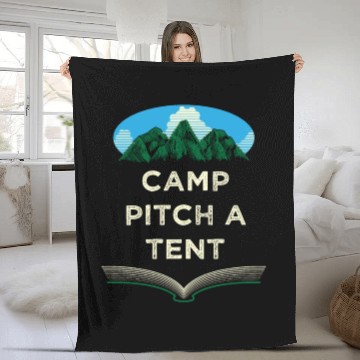 Discover Camp Pitch a Tent Summer Camping Tropical Camper W Fleece Blankets
