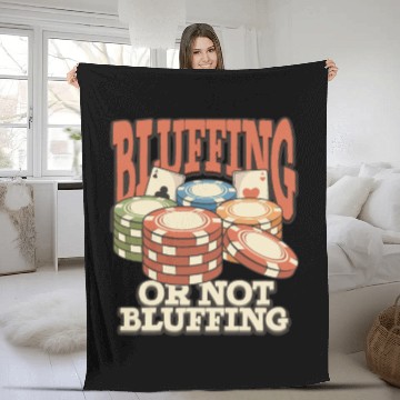 Discover Poker Casino Poker Player Gambling Roulette Fleece Blankets
