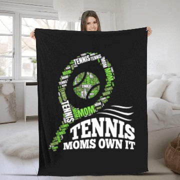 Discover Artistic Pleasant Tennis Mommies Quote Fleece Blankets