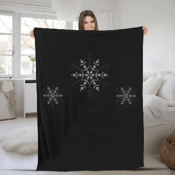 Discover snowflake Merry Christmas Fleece Blankets