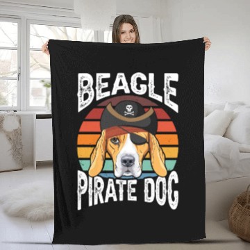 Discover Beagle Pirate Dog Fleece Blankets