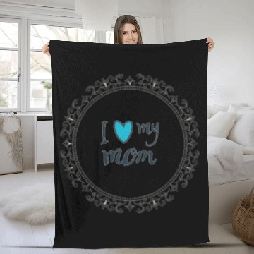 Discover I love my mom Fleece Blankets