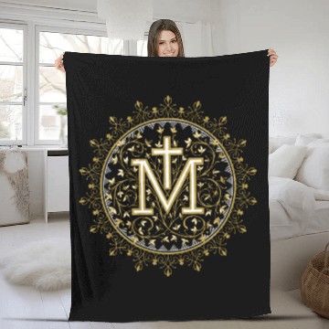 Discover Hail Mary Catholic Our Lady Holy Blessed Ave Maria Fleece Blankets