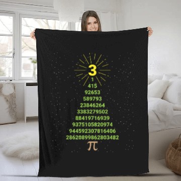 Discover Funny Pi Christmas Tree Math Teacher Fleece Blankets