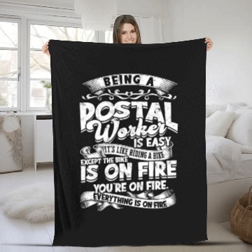 Discover Mail Men Mail Carrier Postal Worker Postman Fleece Blankets
