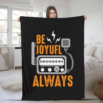 Discover Ham Radio Be Joyful Always Channel Radio Operator Fleece Blankets
