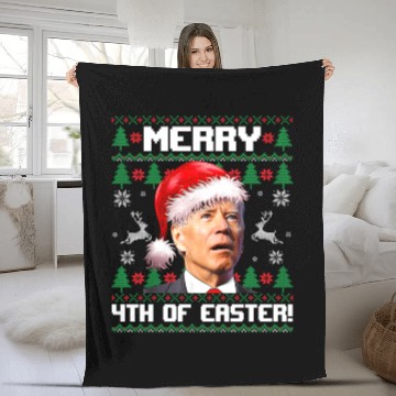 Discover Merry 4th Of Easter! Fleece Blankets