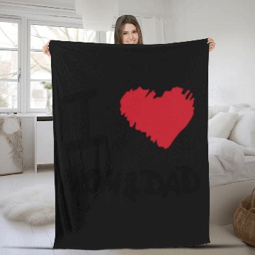 Discover I love mom and dad Fleece Blankets
