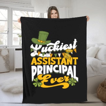 Discover Assistant Principal Back School Teacher Principal Fleece Blankets