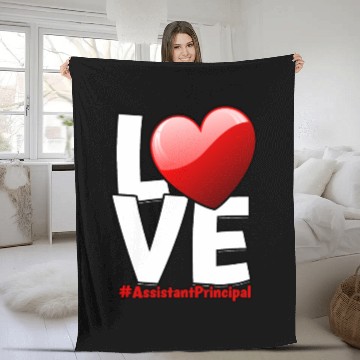 Discover Assistant Principal Back School Teacher Principal Fleece Blankets