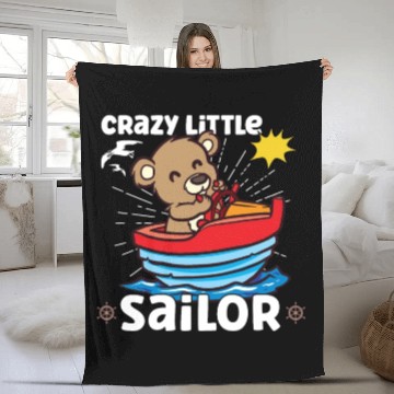 Discover Sailing Sailboat Boating Kid Child Yacht Boat Fleece Blankets