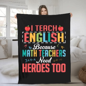 Discover I Teach English Grammar English Teacher Fleece Blankets