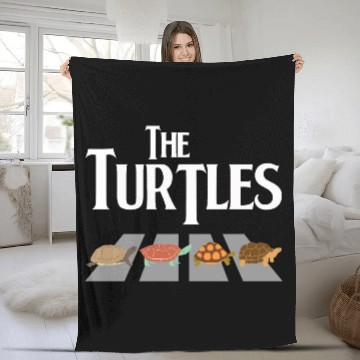 Discover The Turtles Funny Turtle Tortoise Reptile Lover Fleece Blankets