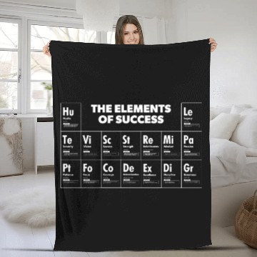Discover Elements Of Success Periodic Table, Gym, Hustle Fleece Blankets