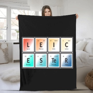 Discover Leicester | Periodic Table of Elements Fleece Blankets
