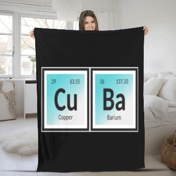 Discover Cuba | Periodic Table of Elements Fleece Blankets