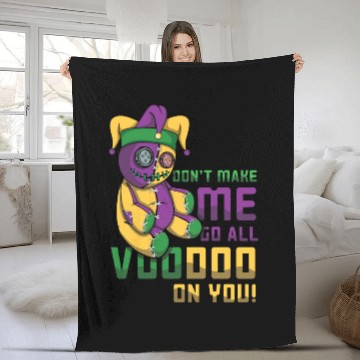 Discover Witchcraft Doll Festival Parade Beads Mardi Gras Fleece Blankets