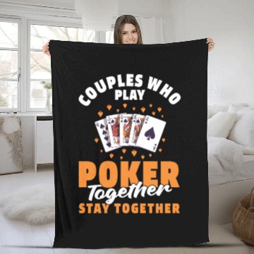 Discover Poker Couple Fleece Blankets