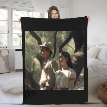 Discover screengrab from a 1920s film scene beautiful Fleece Blankets