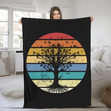 Discover Butterfly Tree Beautiful Animal Butterflies Tree Fleece Blankets
