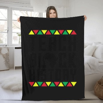 Discover Teach Black History Fleece Blankets Teacher Black History